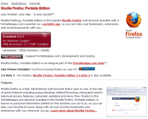 Portable Firefox - The basis for this system